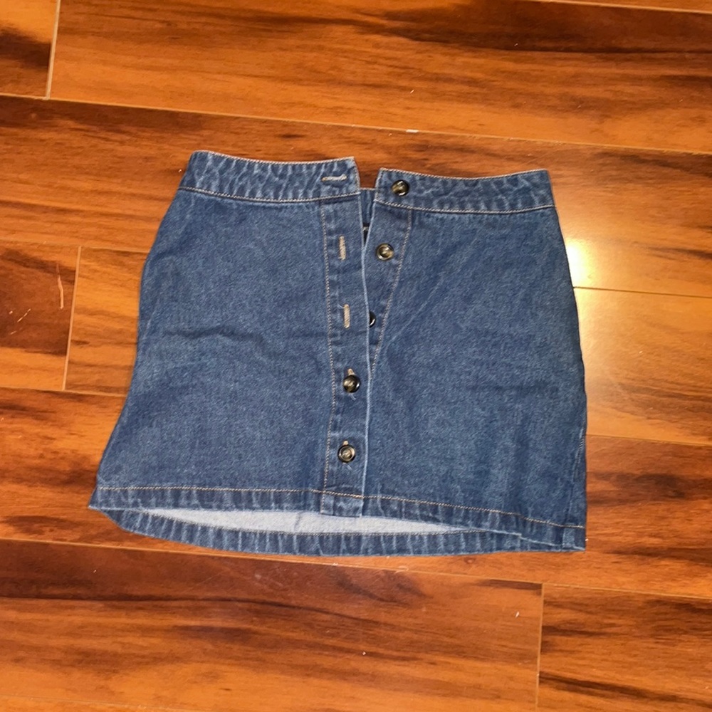 Forever 21 Button Up Jean Skirt